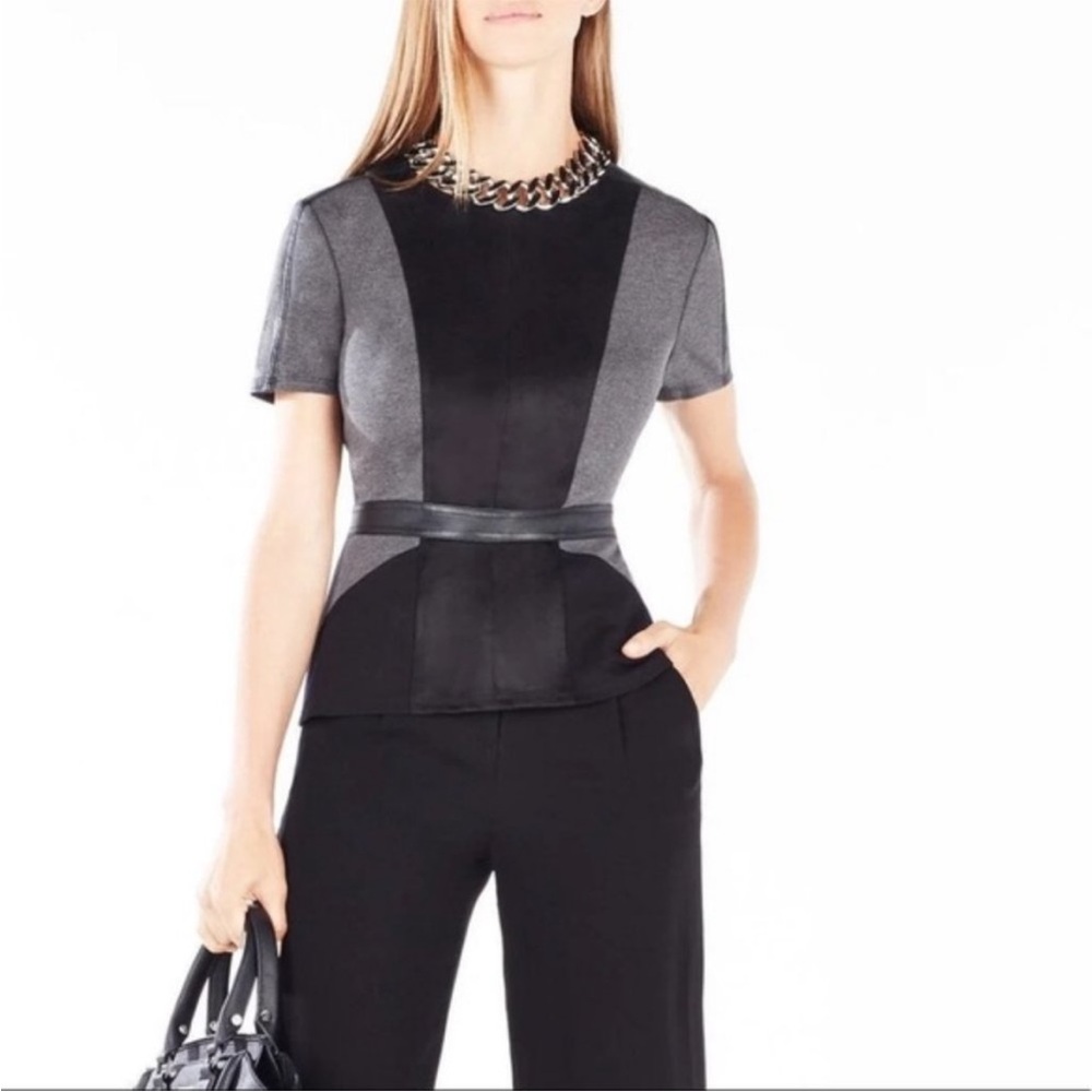 Bcbgmaxazria Black and gray top